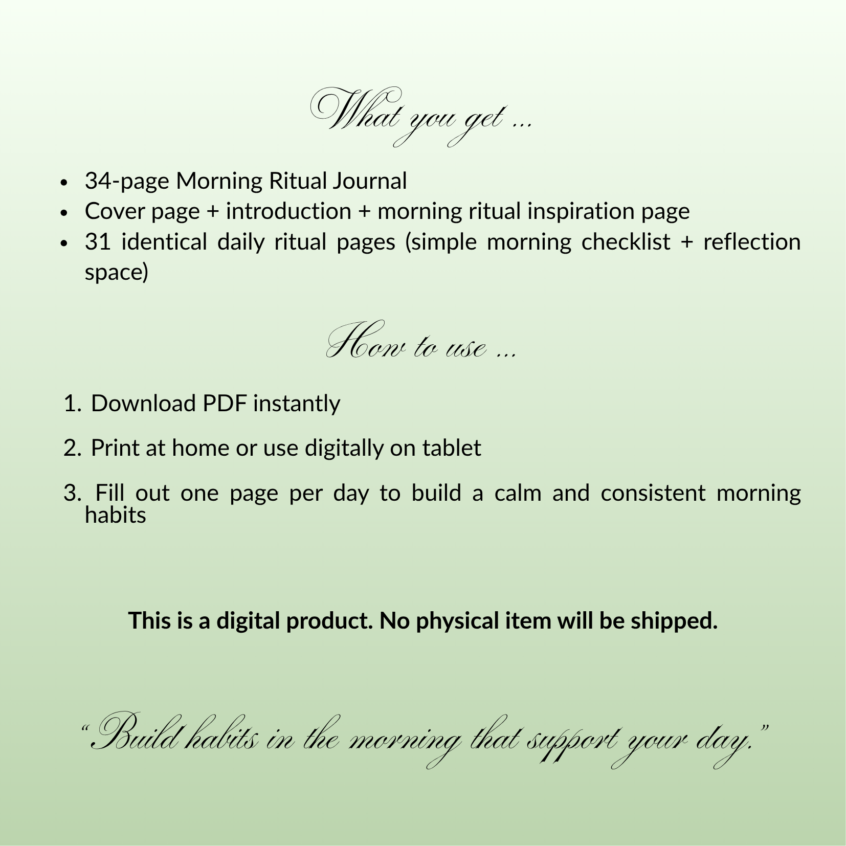 Morning Ritual Journal