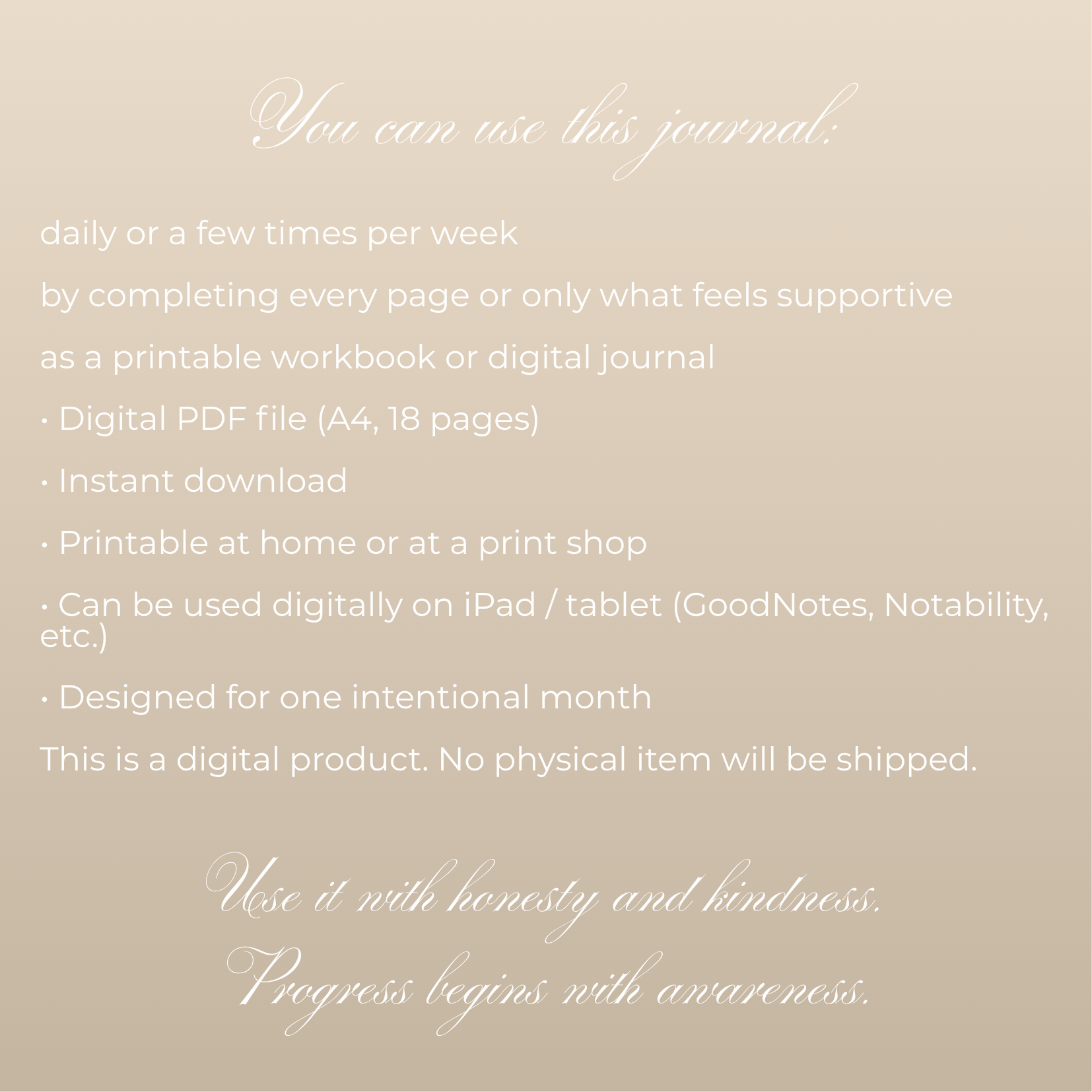 Monthly Wellness Journal