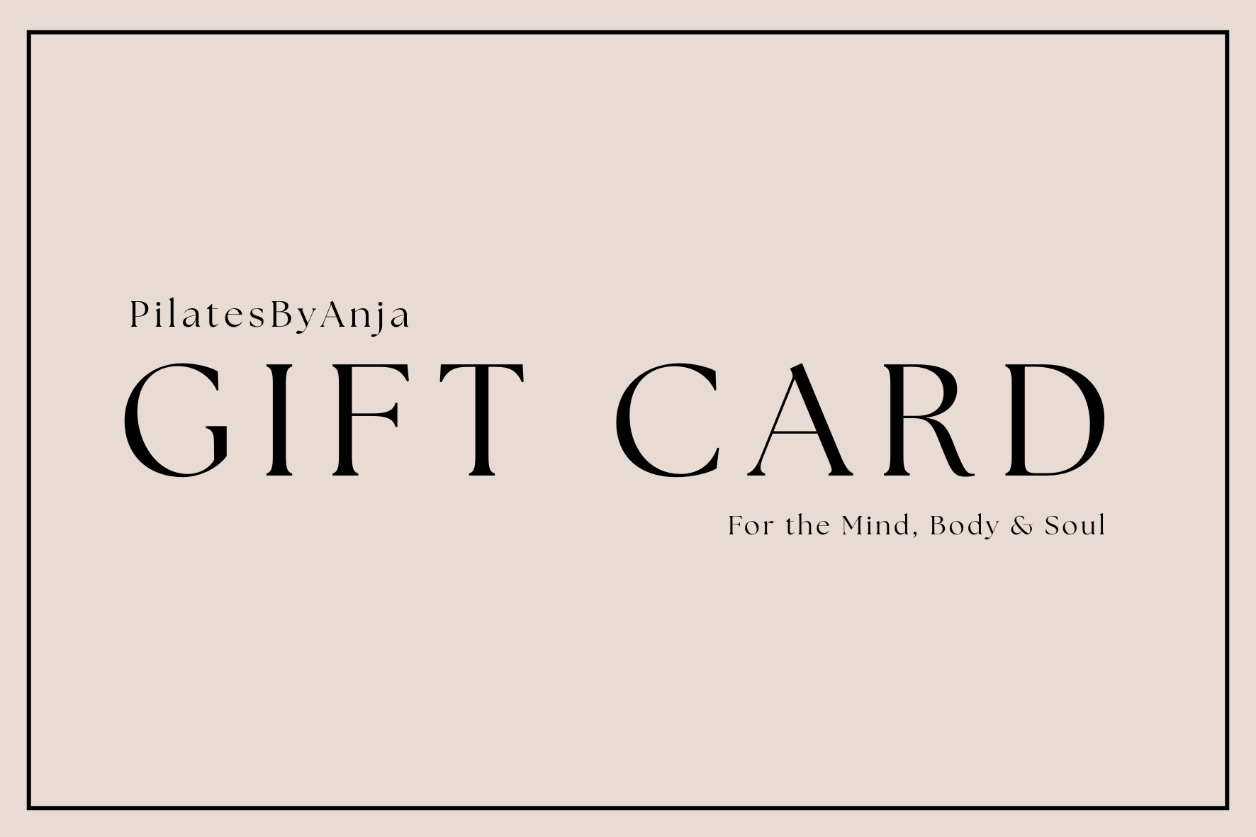 PilatesByAnja Gift Card